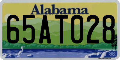 AL license plate 65AT028