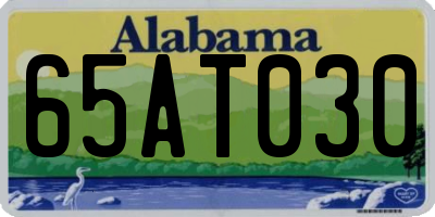 AL license plate 65AT030
