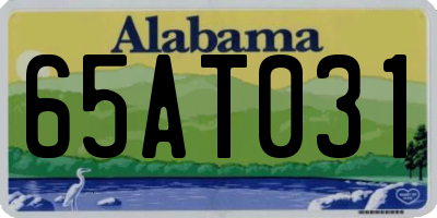 AL license plate 65AT031