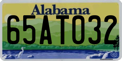 AL license plate 65AT032