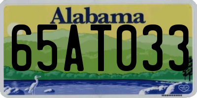 AL license plate 65AT033