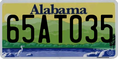 AL license plate 65AT035