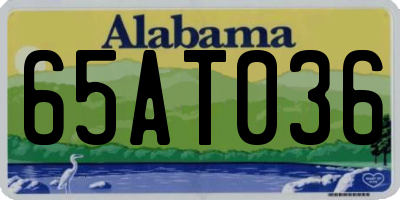 AL license plate 65AT036