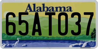 AL license plate 65AT037