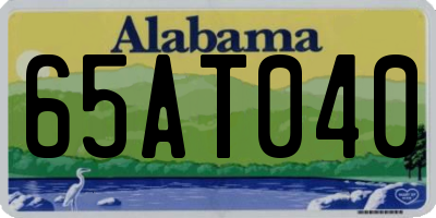AL license plate 65AT040