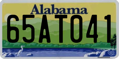 AL license plate 65AT041