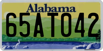 AL license plate 65AT042