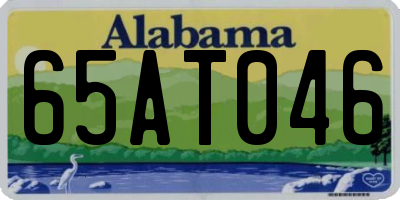 AL license plate 65AT046