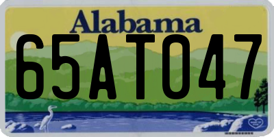 AL license plate 65AT047