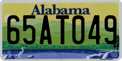 AL license plate 65AT049