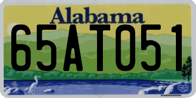 AL license plate 65AT051