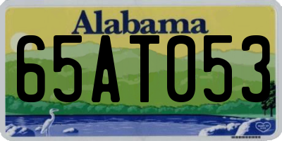 AL license plate 65AT053