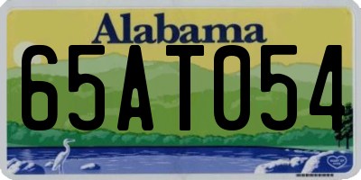 AL license plate 65AT054