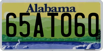 AL license plate 65AT060