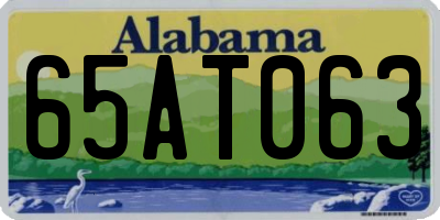 AL license plate 65AT063