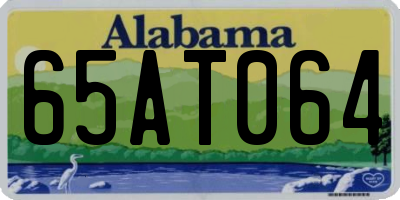 AL license plate 65AT064