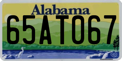 AL license plate 65AT067