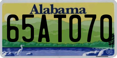 AL license plate 65AT070