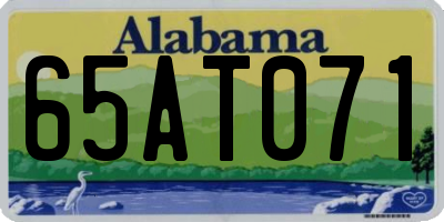AL license plate 65AT071
