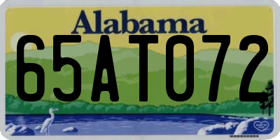 AL license plate 65AT072