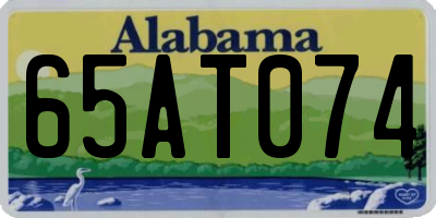 AL license plate 65AT074