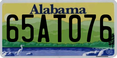 AL license plate 65AT076