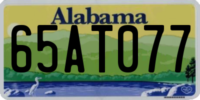 AL license plate 65AT077
