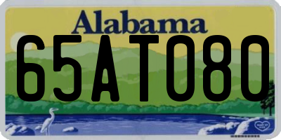 AL license plate 65AT080