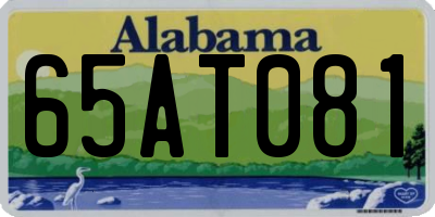 AL license plate 65AT081