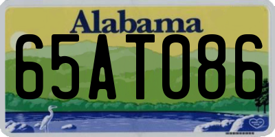 AL license plate 65AT086