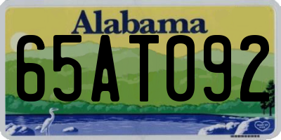 AL license plate 65AT092