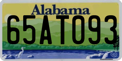 AL license plate 65AT093