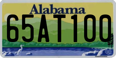 AL license plate 65AT100