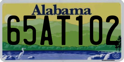 AL license plate 65AT102