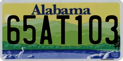 AL license plate 65AT103