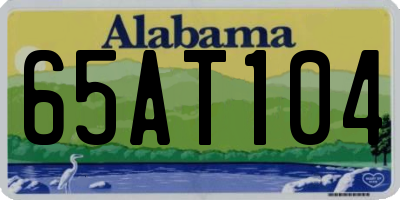 AL license plate 65AT104