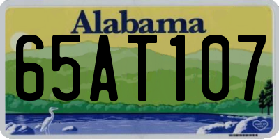 AL license plate 65AT107