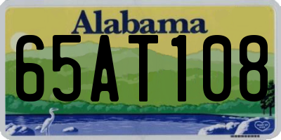 AL license plate 65AT108