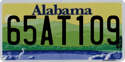 AL license plate 65AT109