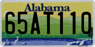 AL license plate 65AT110