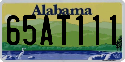 AL license plate 65AT111