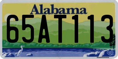 AL license plate 65AT113