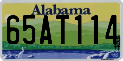 AL license plate 65AT114