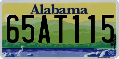 AL license plate 65AT115