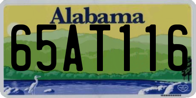 AL license plate 65AT116