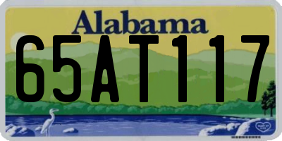 AL license plate 65AT117