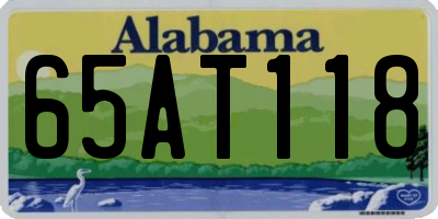 AL license plate 65AT118