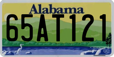 AL license plate 65AT121