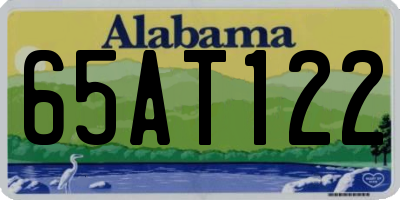 AL license plate 65AT122