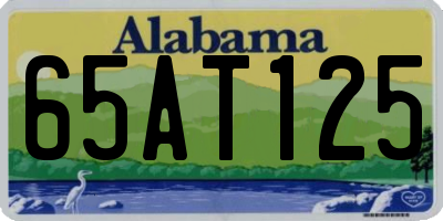 AL license plate 65AT125